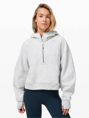 Lululemon Scuba Oversized Half-Zip Hoodie – Heathered Grey – XL/XXL